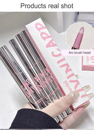 Delineador de labios desnudo con pincel de labios Cappuvini Maquillaje de labios de estilo coreano Lápiz labial mate de terciopelo de larga duración