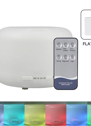 Difusor de aceites esenciales de 500ml, difusor silencioso de niebla aromática, difusor de aroma, humidificador de aire ultrasónico con Control remoto de grano de madera