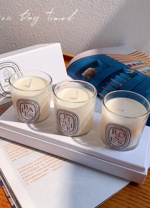 Vela de aromaterapia, velas aromáticas de plantas naturales, fragancia francesa, regalo aromático de compañero de aire duradero fresco y elegante