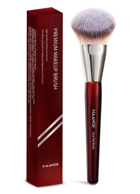 MAANGE 1 Uds. Brocha de maquillaje para base angular, corrector, colorete, mezcla, cepillo de pelo suave y denso para crema líquida, herramientas cosméticas de belleza