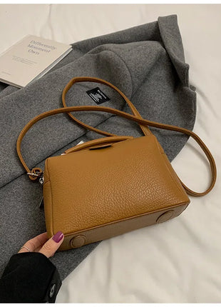 Nuevos bolsos cruzados de moda, bolso de cuero PU para mujer, bolso de mano Simple de alta calidad, bolso Boston Vintage, bolsos de hombro para mujer