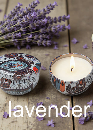 1 paquete de velas de aromaterapia con fragancia de jamón, velas de aromaterapia con lata pequeña, disponible en una flor de té blanca, hierba de cola de zorra, jazmín, vainilla, fresía, aroma de leche de coco