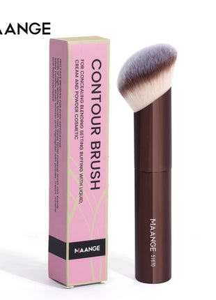 MAANGE 1 Uds. Brochas de maquillaje, brocha para pulir bases en ángulo, brocha correctora, herramientas de maquillaje cosmético, brocha de maquillaje oblicua de pelo suave
