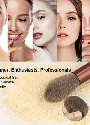 Juego de brochas de maquillaje, 13 piezas, rostro, delineador de ojos, base, corrector, sombra de ojos, juego de brochas de maquillaje para viajes y uso diario