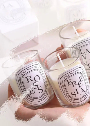 Romantic Transparent Scented Fragrance Candle Light Gift Scented Aromatic Candles Guest Gift Candles Wedding Candles Candle Jar
