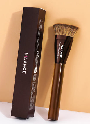 MAANGE, 1 unidad, brocha de maquillaje para base plana, pelo denso y suave, impecable para crema líquida, maquillaje, pulido, mezcla de cobertura