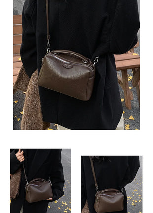 Nuevos bolsos cruzados de moda, bolso de cuero PU para mujer, bolso de mano Simple de alta calidad, bolso Boston Vintage, bolsos de hombro para mujer