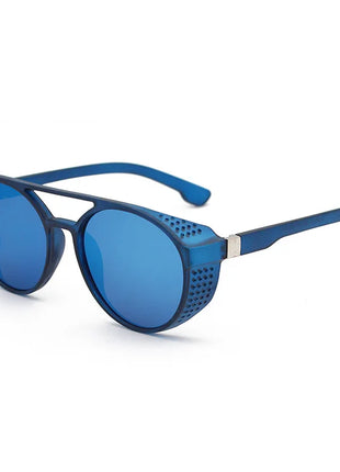 2024 gafas de sol clásicas de estilo Steampunk para hombres y mujeres, gafas de sol redondas Retro de diseñador de marca, gafas para pescar al aire libre UV400