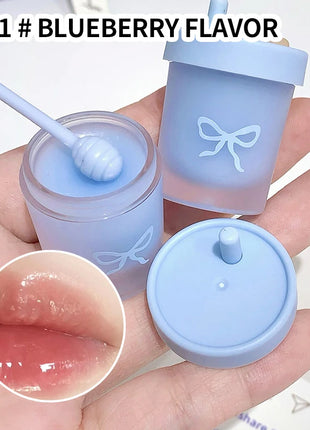 Cappuvini Juice Taza de paja Mascarilla para labios con sabor a fruta Hidratante para el día y la noche en otoño e invierno Previene la sequedad Hidratante duradero Mejora las líneas de los labios Cuidado profundamente hid