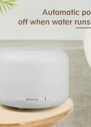 Difusor de aceites esenciales de 500ml, difusor silencioso de niebla aromática, difusor de aroma, humidificador de aire ultrasónico con Control remoto de grano de madera